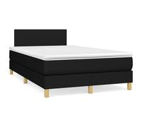 vidaXL Sommier à lattes avec matelas 3269774 tissu noir 120x190 cm