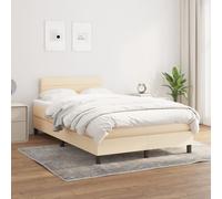 Sommier à Lattes de Lit avec Matelas Rembourré Noir 120x200 cm Tissu vidaXL