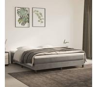 Sommier à Lattes de Lit avec Matelas Rembourré Noir 180x200 cm Velours vidaXL