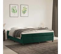 Sommier à Lattes de Lit avec Matelas Rembourré Noir 180x200 cm Velours vidaXL