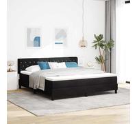Sommier à Lattes de Lit avec Matelas Rembourré Rose 90x200 cm Velours vidaXL