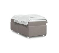 vidaXL Sommier à lattes de lit avec matelas Taupe 100x200 cm Tissu