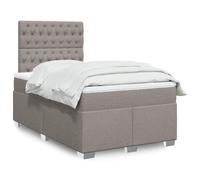 Boxspring met matras stof taupe 120x200 cm3292766