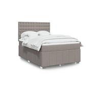 Sommier à lattes de lit avec matelas Taupe 160x200 cm Tissu 3291737