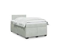 Sommier à lattes de lit et matelas Gris clair 120x200cm Velours 3286276