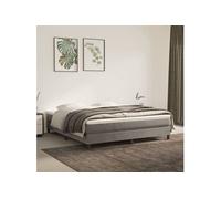 Sommier à lattes de lit et matelas Gris clair 160x200cm Velours