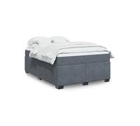 Sommier à lattes de lit et matelas Gris foncé 140x190cm Velours, lit, lit à plate-forme, lit à panneaux, meuble de 3285282