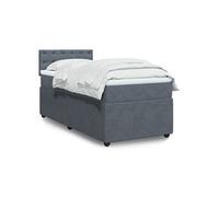 vidaXL Sommier à lattes de lit et matelas Gris foncé 90x190 cm Velours