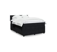 Sommier à lattes de lit et matelas Noir 160x200 cm Velours 3290090