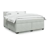 Sommier à Lattes de Lit et Matelas Rembourré Adulte Chambre Velours vidaXL