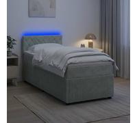 Sommier à Lattes de Lit et Matelas Rembourré Adulte Chambre Velours vidaXL