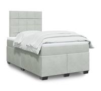 Sommier à Lattes de Lit et Matelas Rembourré Adulte Chambre Velours vidaXL