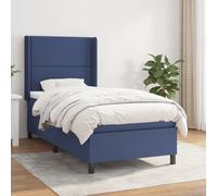 Sommier à Lattes de Lit et Matelas Rembourré Gris Clair 90x190 cm Tissu vidaXL