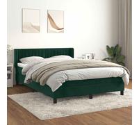 Sommier à Lattes de Lit et Matelas Rembourré Gris Foncé 200x200cm Velours vidaXL