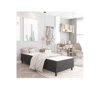 vidaXL Sommier tapissier Gris Tissu 90 x 200 cm