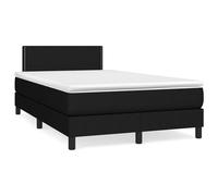 Sommier à Lattes de Lit Matelas et LED Rembourré Crème 120x190 cm Tissu vidaXL