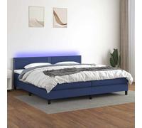 Sommier à Lattes de Lit Matelas LED Rembourré Gris Clair 200x200 cm Tissu vidaXL