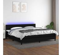 Sommier à Lattes de Lit Matelas LED Rembourré Gris Clair 200x200 cm Tissu vidaXL