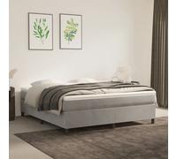 Cadre de lit sans matelas gris clair 140x190 cm velours gris clair G