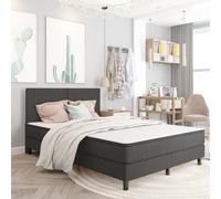 Boxspring stof donkergrijs 180x200 cm3054710