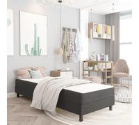 Vidaxl Sommier Tapissier Gris Foncé Tissu 100x200 Cm Gris