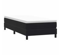 Sommier à lattes de lit sans matelas noir 100x210 cm velours, cadre de lit confortable avec support ergonomique, sommier respirant pour chambre à coucher et guest room, design moderne et élégant