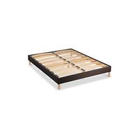 Sommier Bellecour LITERIE - Sommier à lattes en bois KIT COLOR 160x200 cm - Coloris Marron - Livré en kit