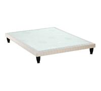 Sommier à lattes EPEDA 90x190 extra plat - Structure en bois massif - 14 lattes multiplis - Blanc