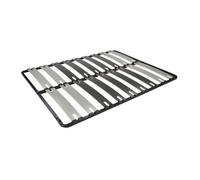Sommier à lattes larges - MON MOBILIER DESIGN - 180x200 cm - 18 lattes - Gris - 2 places