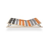 YKE Sommier ergonomique à lattes, tête et pied relevables 140X200 cm | Plots souples, médiums ou durs à organiser librement sur 7 zones. Réglage sur 13 positions et charge maximale de 140 kg.