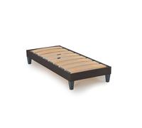 Sommier à lattes - OLYMPE LITERIE - KIT15 - 90x190 cm - Gris anthracite - Livré en kit