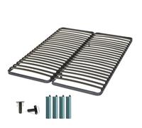 Sommier à lattes + pieds 2x80x200 Epsilon - 40 lattes bois - Fabrication française