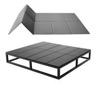 Sommier à Lattes Pliable-VEVOR-213x184 cm, Planche de Lit Bunkie sous Matelas, Sangles Auto-agrippantes, Âme en PP