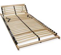 Sommier à lattes Premium 90x200, Sommier à lattes à élasticité ponctuelle 7 zones en hêtre, 28 lattes, Sommier à lattes GERMANY, Tête de lit réglable, jusqu'à 150Kg