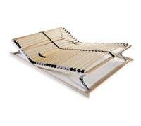 vidaXL Sommier à lattes 28 lattes 7 zones 120x200 cm lit simple sans matelas marron