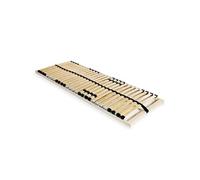 vidaXL Sommier à lattes 28 lattes 7 zones 90x200 cm lit simple pour adultes Marron