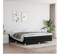 Sommier à lattes - SONEW - 160x200 cm - Noir - Tissu durable - Montage facile
