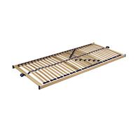 Sommier à lattes structure bois massif 100x200cm LxWxH 200x100x5cm/reinforced middle zone