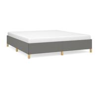 Sommier à ressorts - AKOZON - 160x200 cm - Gris foncé - Tissu durable - Pieds robustes