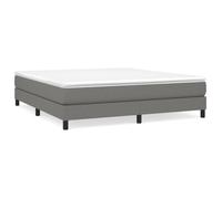 Sommier à ressorts de lit Gris foncé 160x200 cm Tissu - GAROSA - Tapissier - Pieds de lit inclus