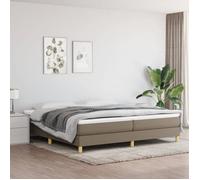 Sommier à ressorts ZERONE - Taupe - 200x200 cm - Tissu