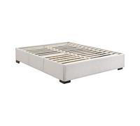 Sommier avec tiroirs 160 x 200 cm - Tissu beige - KOLANE de YSMEE