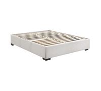Sommier avec tiroirs 160 x 200 cm - Tissu beige - KOLANE de YSMEE