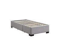 Sommier avec tiroirs 90 x 190 cm - Tissu gris - KOLANE de YSMEE