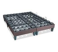 BELLECOUR LITERIE - Jeu de 2 sommiers électriques MONDOR 160x200 cm - Plots Gris