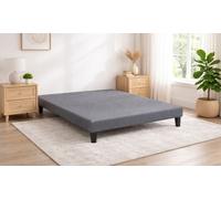 Olympe Literie Sommier tapissier 90x200cm en Bois certifié PEFC Hauteur 30 cm avec Rangement sous Le lit | Tissu Gris Oeko-Tex | Montage Facile