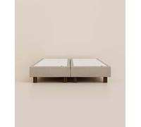 Sommier Boxspring 140x200 cm - Gris - Pin massif et ressorts durables - Design italien - Confort parfait - Garantie 5 ans - Tediber