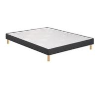 Sommier Bultex Vigoroso anthracite confort ferme + pieds 2x90x200 Gris Fumé
