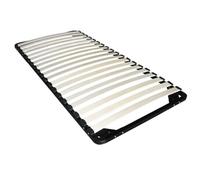 Sommier cadre à lattes 90 x 190 cm - 19 lattes - Sans pieds - Noir - KALISTA de YSMEE