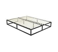 Sommier cadre à lattes en métal 160 x 200 cm - 2 x 19 lattes - Noir - RAMMUS de YSMEE